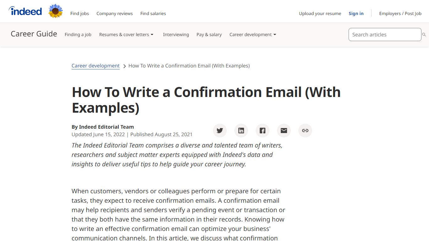 How To Write a Confirmation Email (With Examples) | Indeed.com